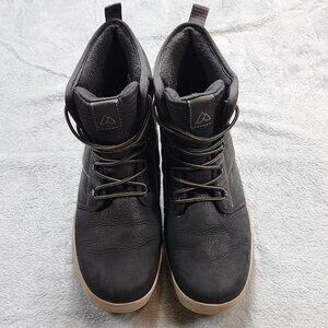 Alpine Design Snow Boots Men's 13 Black Leather Waterproof Vibram Insulated